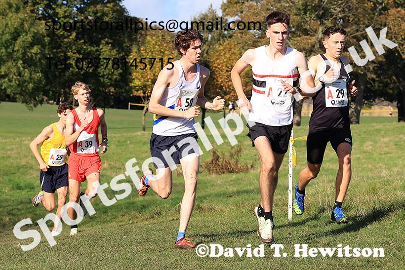Senior men, 2024 Northern Cross Country Relays, Graves Park, Sheffield.   Photo: David T. Hewitson/Sports for All Pics